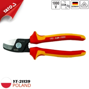 Kìm cắt cáp kiểu Đức 160mm cách điện 1000V Yato YT-21139 - Ba Lan