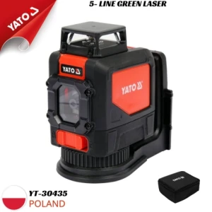 Máy cân bằng laser 5 tia xanh IP54 Yato YT-30435 - Ba Lan