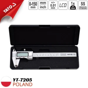 Thước inox cặp cơ khí điện tử 0-150mm Yato YT-7205 - Ba Lan
