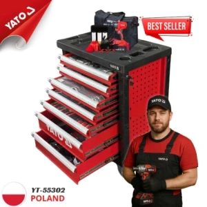 Tủ Đồ Nghề FULL OPTION 400 Chi Tiết Yato YT-55302 (Tặng Máy Bulông 2/Pin)