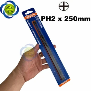 Bộ 2 mũi vít PH2 x 250mm Wadfow WSV6K66 chuôi lục giác
