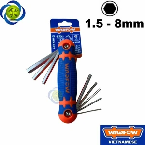 Bộ 8 chìa lục giác xếp 1.5-8mm đầu bằng WadFow WHK1281