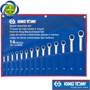 Bộ cờ lê vòng miệng tự động 8-24mm Kingtony 12114MRN
