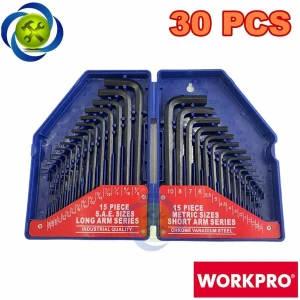 Bộ lục giác 30 chi tiết Workpro WP222018 hệ mét và inch