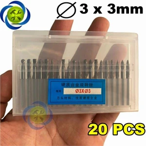 Bộ mũi doa hợp kim Đài Loan 20 chi tiết DOA-33-20 kích thước 3x3mm