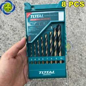 Bộ mũi khoan kim loại 8 chi tiết Total TACSD0085 (3-10mm)