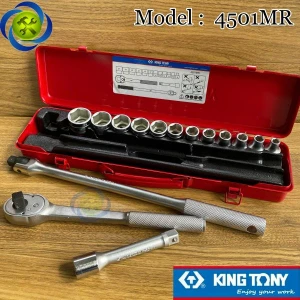 Bộ tuýp 1/2 inch có 15 chi tiết hệ mét Kingtony 4501MR