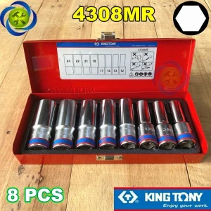 Bộ tuýp 8 chi tiết Kingtony 4308MR loại 1/2 thép CR-V