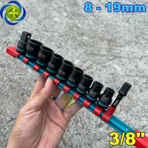 Bộ tuýp đen ngắn 10 chi tiết Total THTISD38104 loại 3/8 thép CR-MO