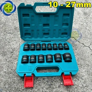 Bộ tuýp đen ngắn Total THISTD12141 loại 1/2 inch có 14 chi tiết (10 - 27mm)