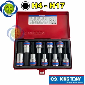 Bộ tuýp lục giác Kingtony 4120PR 9 chi tiết 1/2 H4-H17 loại dài 80mm