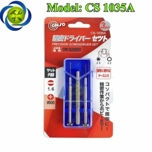 Bộ vít đồng hồ Conso CS 1035A có 3 chi tiết loại đầu đen