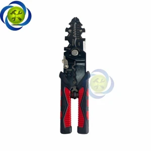 Kìm tuốt dây điện, bấm cos, cắt dây đa năng cán bọc nhựa đỏ đen