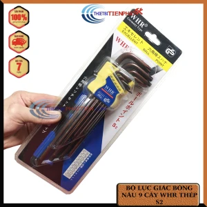 BỘ LỤC GIÁC 9 CÂY ĐẦU BÔNG WHR NÂU T0-T50 (THÉP S2 NÂU)