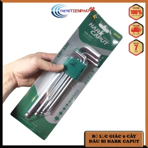 BỘ LỤC GIÁC ĐẦU BI 9 CÂY HỆ MÉT 1.5MM ĐẾN 10MM DÀI 22MM HÃNG HARKCAPUT-YT-430003