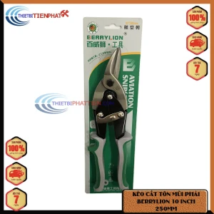KÉO CẮT TÔN, CẮT NHÔM MŨI PHẢI BERRYLION 10 INCH ( HÀNG CHÍNH HÃNG )