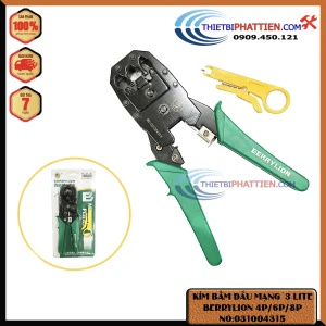 KÌM BẤM DÂY MẠNG ĐA NĂNG BERRYLION 4P 6P 8P CÁN XANH ( HÀNG CHÍNH HÃNG )