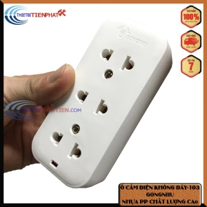 Ổ CẮM ĐIỆN KHÔNG DÂY GONGNIU-103 NHỰA PP 100% CHẤT LƯỢNG CAO CHỐNG CHÁY