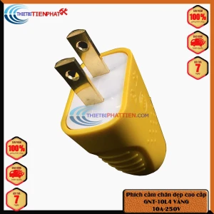 PHÍCH CẮM CHÂN DẸP CHỐNG VA ĐẬP GONGNIU MÀU VÀNG 10A-250V GNVN-10L4 (CAO CẤP)