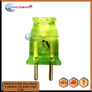 PHÍCH CẮM ĐIỆN ĐÚC NHỰA DẺO CAO CẤP NGUYÊN KHỐI MÀU XANH