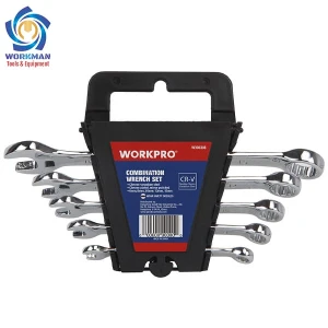Bộ cờ lê vòng miệng 5 chi tiết WORKPRO W003308, loại mạ crom bóng
