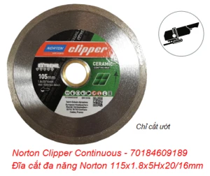 Đĩa cắt kim cương Norton không có rãnh 115mm - 70184609189