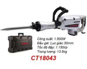 Máy đục bê tông Crown CT18043 (30mm)
