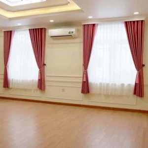 Rèm vải cửa sổ đẹp màu hồng