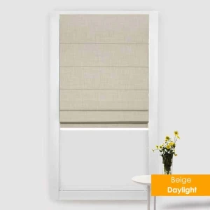 Rèm xếp lớp roman màu trắng sang trọng 