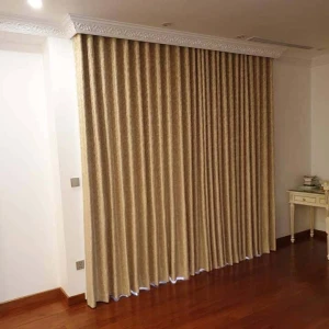 Vải may rèm cửa màu vàng đồng