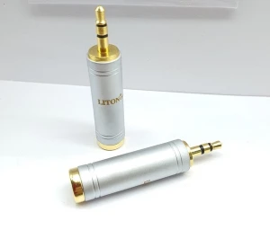 đầu jack chuyển đổi 6,5mm cái --> 3,5mm đực Strereo Liton usa