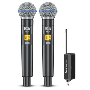 Mic không dây ISK BLX288CN SM58 (Mic đôi | Tích hợp màn hình LCD | Pin 5h | Bộ xử lý DSP)