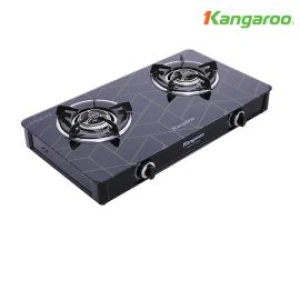 Bếp gas đôi dương kính, 2 lò Kangaroo KG526M, đánh lửa Magneto