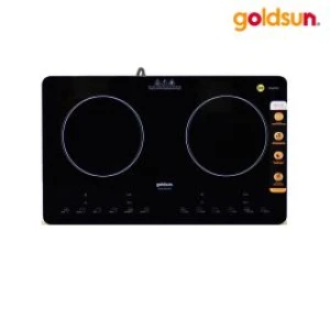 Bếp từ đôi dương Goldsun GDI7402, 3500W, 10 cấp độ nấu, tắt bếp khi không sử dụng