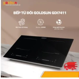 Bếp từ đôi Goldsun GDI7411, 4400W, nấu nhanh Booster, 8 mức công suất, 735x435x76mm