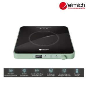 Bếp từ đơn Elmich ICE-3879PG, 2100W, núm xoay điều chỉnh, xanh mint ( không kèm nồi )