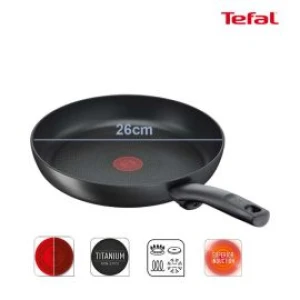 Chảo chiên đáy từ Tefal Unlimited 26cm G2680572, phủ Titanium, chấm đỏ báo nhiệt thông minh