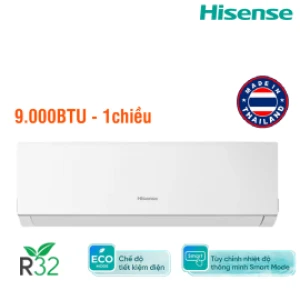 Điều hòa Hisense AS-10CR4RYDDJ02 - 1 chiều; 1HP; LED Display; Fast Cooling; Multiple Filter; I Feel; Smart mode; Golden Fin; CSPF: 3.45 Thái Lan (dàn lạnh)