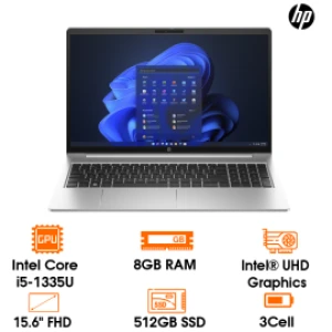 Laptop HP ProBook 450 G10 -Silver- 15.6 FHD IPS; Intel Core i5-1335U; 8GB 3200; 512GB SSD; Wifi6 BT5.2; Led KB; Pin 51Wh