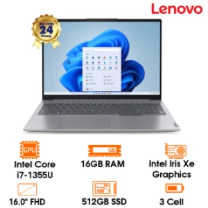 laptop Lenovo Thinkbook 16 Gen 6 - Grey - 16.0 FHD; i7-1355U; 16GB DDR5; 512GB SSD NVME 2.5; Win11H; 2Y; grey (21KH00BYVN)