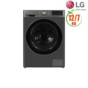 Máy giặt sấy LG 12Kg/7kg cửa trước Inverter FV1412H3BA (AI tối ưu quá trình giặt, giặt hơi nước, Sấy ngưng tụ. Màu thép đen)