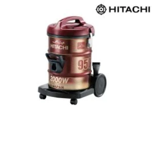 Máy hút bụi thùng đứng Hitachi CV-950F, 2000W, 18L, 7.8m, 3 đầu hút, vỏ thép, màu đỏ
