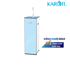 Máy lọc nước RO Karofi KAQ-L08, 10 cấp, 20L/h, smart connect, 3 lõi lọc thô Smax pro V 1,2,3, màu xanh