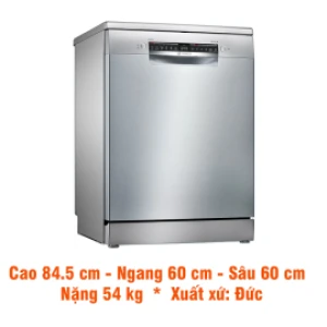 Máy rửa bát độc lập Bosch HMH.SMS4HCI48E, Series 4, 14 bộ, Home connect, EcoSilence Drive