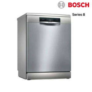 Máy rửa bát độc lập Bosch SMS8YCI01E, Serie 8, 13 bộ, sấy tăng cường Zeolitth, tự động mở cửa, màu ghi