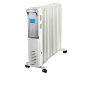 Máy sưởi dầu FujiE OFR4413 13 thanh , 2500W, bảng điều khiển điện tử, trắng bạc