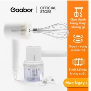 Máy xay tỏi ớt 3in1 Gaabor GE-M03 cầm tay mini đa năng đánh trứng đánh bột xay gia vị thực phẩm mềm