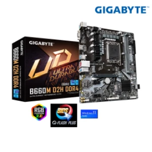 Motherboard Gigabyte B660M-D2H-DDR4- Intel B660 LGA1700; 2xDDR4; 1*PCI-e x16 2*PCI-e x1; M.2 PCIe; LAN1000; D-sub HDMI