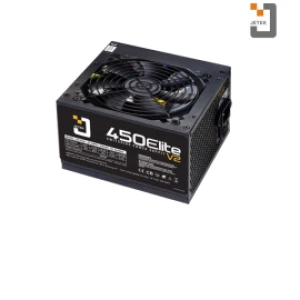 Nguồn Jetek 350W - 450 Elite V2 - Fan 12; Hiệu suất 78%; 1*24(20 4), 1*8(4 4), 1*8(6 2), 1*(ATA SATA), 1*(SATA SATA)