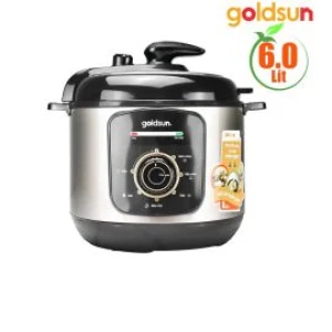 Nồi áp suất điện Golsun GPC5512, 1000W, 6L, núm xoay